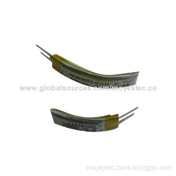 3.7V/130mAh Bend/Flexible Battery with Solitary-shaped, CE and RoHS Mark